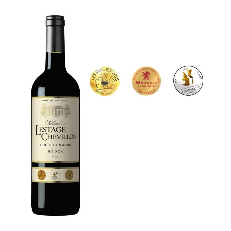 Château Lestage Chevillon 2016 Médoc Cru Bourgeois - Vin rouge de Bo