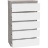 Commode CHELSEA 5 tiroirs - L 77,2 x P 42,2 x H 128,1 - Décor optique