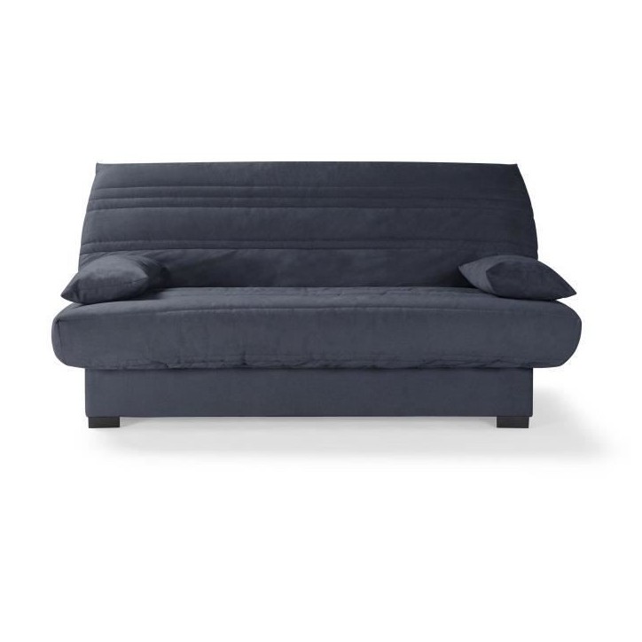 Banquette clic clac 3 places - Matelas 17 cm - Tissu gris anthracite - L199 x P96 x H103 cm - CHLoe