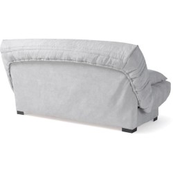 Banquette clic clac 3 places - Matelas 17 cm - Tissu gris clair - L199