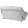 Banquette clic clac 3 places - Matelas 17 cm - Tissu gris clair - L199