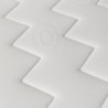 Banquette clic clac 3 places - Matelas 17 cm - Tissu gris clair - L199