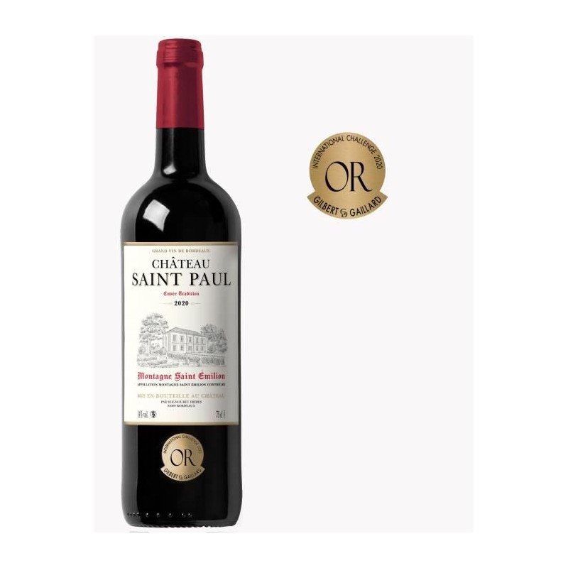 Château Saint Paul Cuvée Tradition 2021 Montagne Saint-Emilion - Vin Château Saint Paul Cuvée Tradition 2021 Montagne Saint-Emilion - Vin