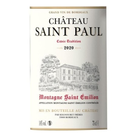Château Saint Paul Cuvée Tradition 2021 Montagne Saint-Emilion - Vin rouge de Bordeaux