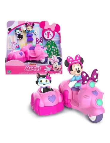 Minnie - Véhicule Scooter avec Side-Car et Figurine 7,5 cm - Jouet pour enfants des 3 ans