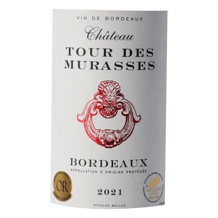 Château Tour des Murasses 2021 Bordeaux - Vin rouge de Bordeaux