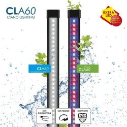 Aquarium 60 cm - CIANO - 58 litres + Filtre + LED + Chauffage + Consom