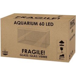 Aquarium 60 cm - CIANO - 58 litres + Filtre + LED + Chauffage + Consom