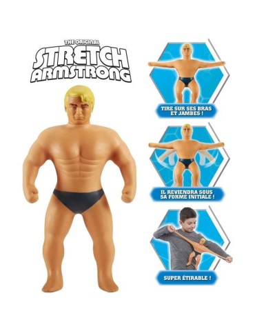 Figurine Stretch Armstrong étirable de 25 cm pour enfants des 5 ans - TRE03