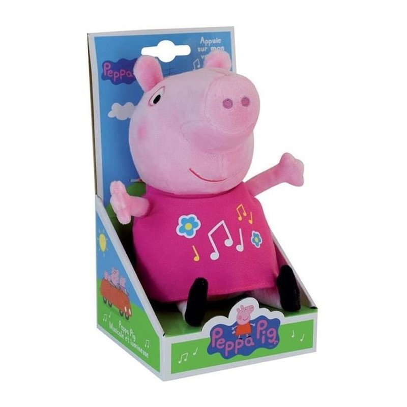 Jemini PEPPA PIG Peluche 25cm musicale & lumineuse Jemini PEPPA PIG Peluche 25cm musicale & lumineuse
