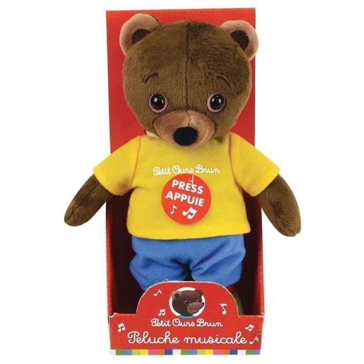 PETIT OURS BRUN Peluche Musicale Pour Enfants - 22 cm