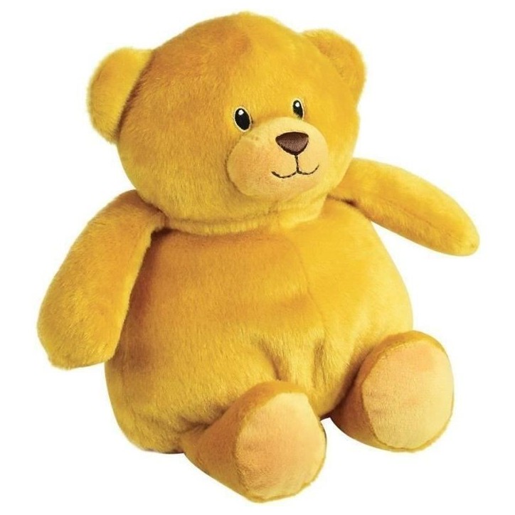 JEMINI Peluche bouillotte Ours - A chauffer au micro-ondes micro perles d'argile +/- 19 cm