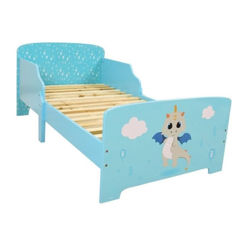 LEON LE DRAGON Lit avec lattes 140 x 70 cm pour enfant LEON LE DRAGON Lit avec lattes 140 x 70 cm pour enfant