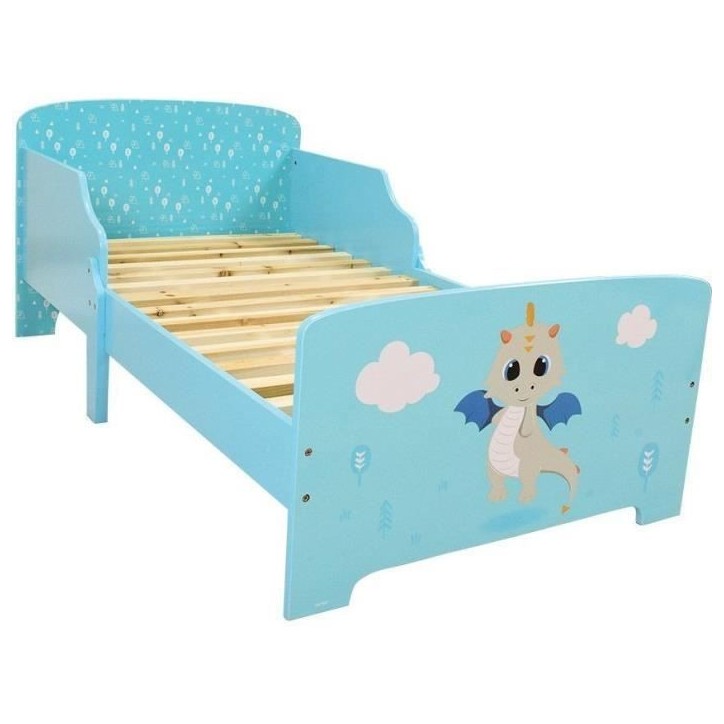 LEON LE DRAGON Lit avec lattes 140 x 70 cm pour enfant