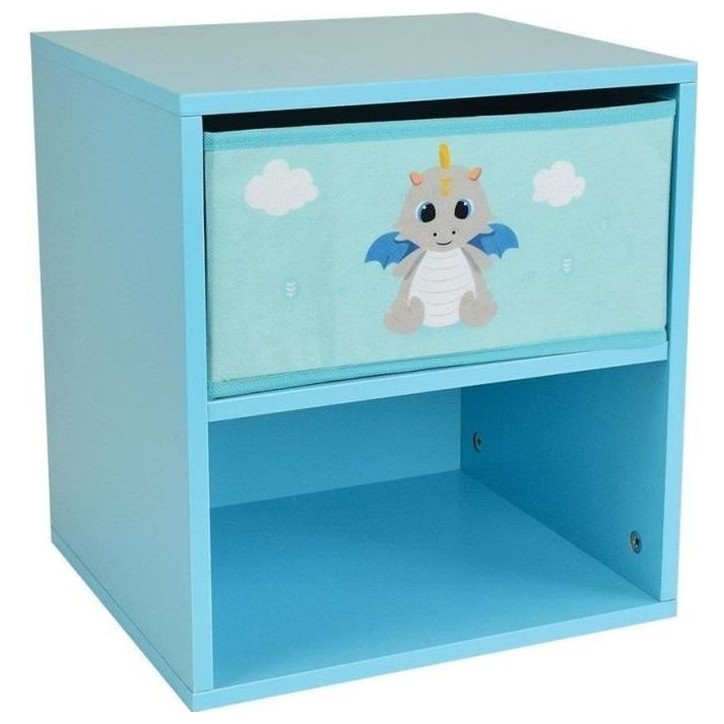 LEON LE DRAGON Chevet avec un tiroir ± 36 x 33 x 30 cm pour enfant