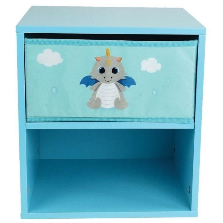 LEON LE DRAGON Chevet avec un tiroir ± 36 x 33 x 30 cm pour enfant
