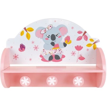 FUN HOUSE Mimi Cally Koala 713337 ETAGERE PORTEMANTEAU Dimensions : ± H. 33 x L. 46 x P. 15 cm pour enfant