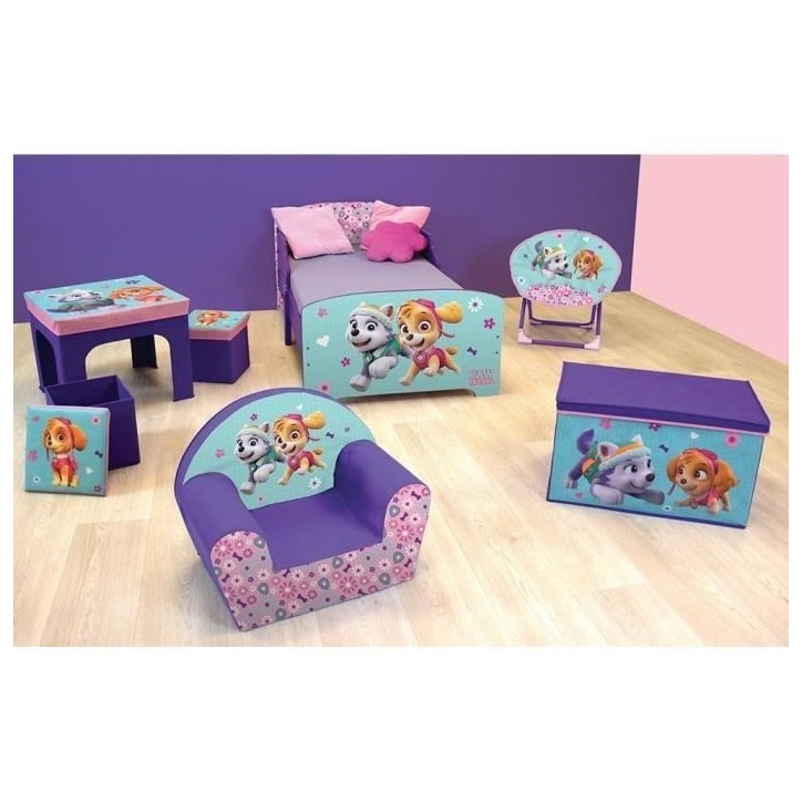 Fun House Pat Patrouille fille tabouret de rangement pour enfant