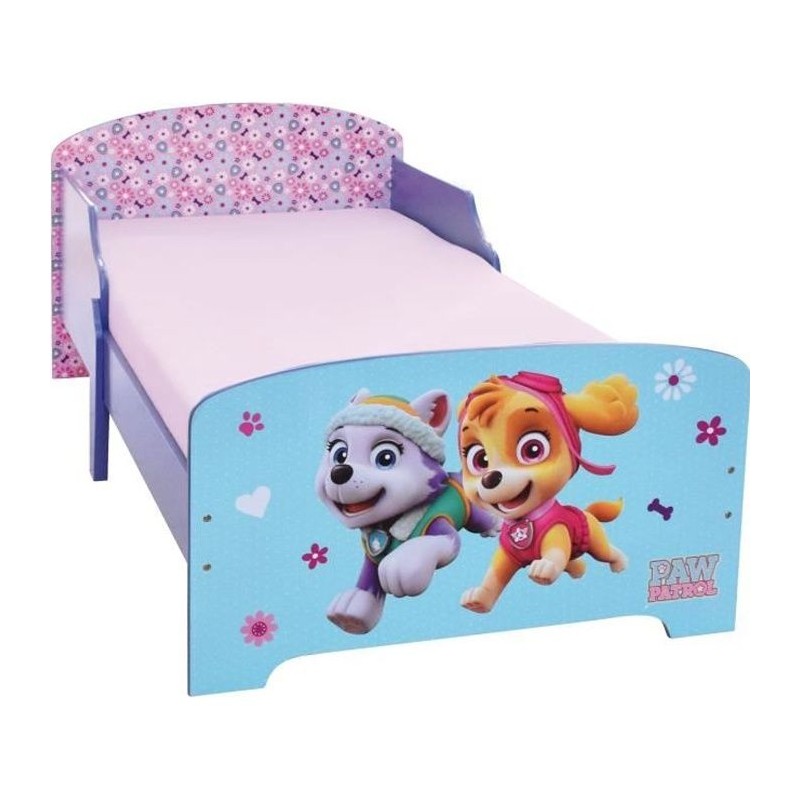 PAT PATROUILLE fille lit 140x70 cm avec lattes pour enfant PAT PATROUILLE fille lit 140x70 cm avec lattes pour enfant
