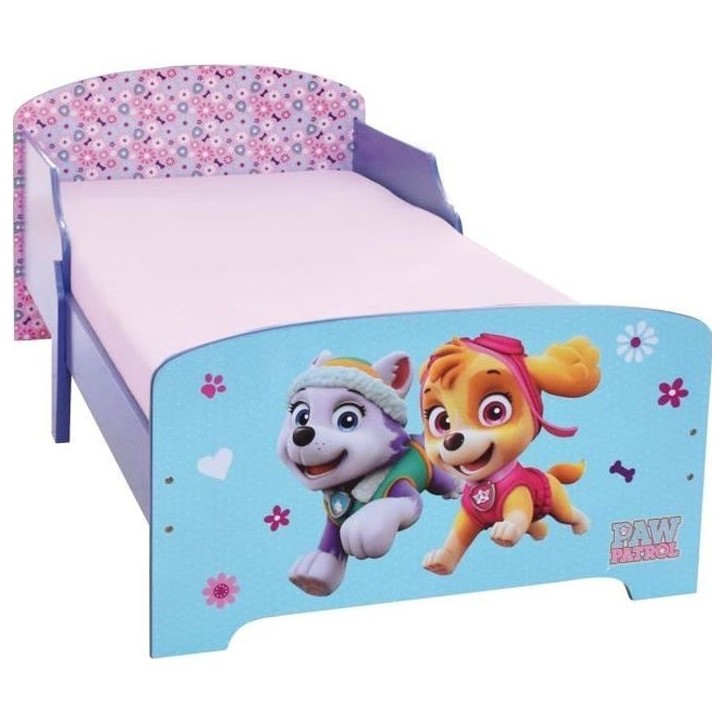 PAT PATROUILLE fille lit 140x70 cm avec lattes pour enfant PAT PATROUILLE fille lit 140x70 cm avec lattes pour enfant
