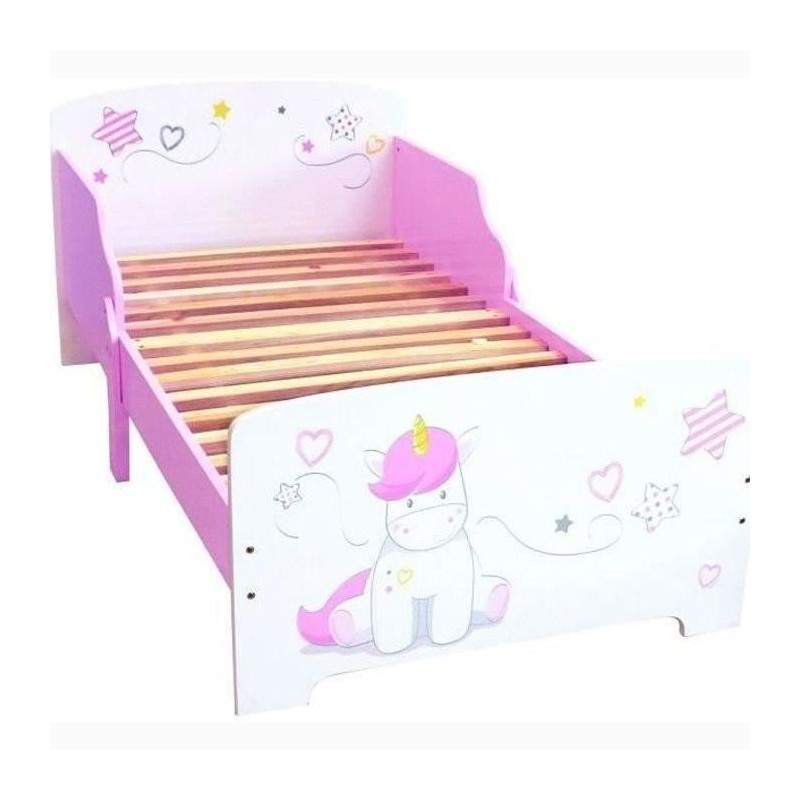 Fun House Licorne lit 140x70 cm avec lattes pour enfant Fun House Licorne lit 140x70 cm avec lattes pour enfant