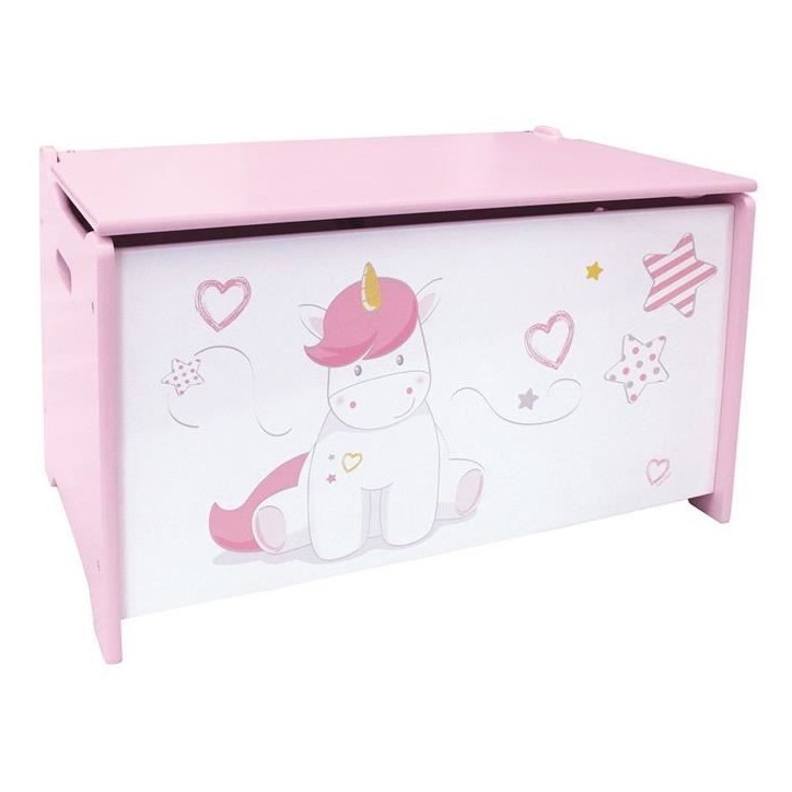 Coffre a jouets Licorne en bois pour enfant - Fun House Coffre a jouets Licorne en bois pour enfant - Fun House