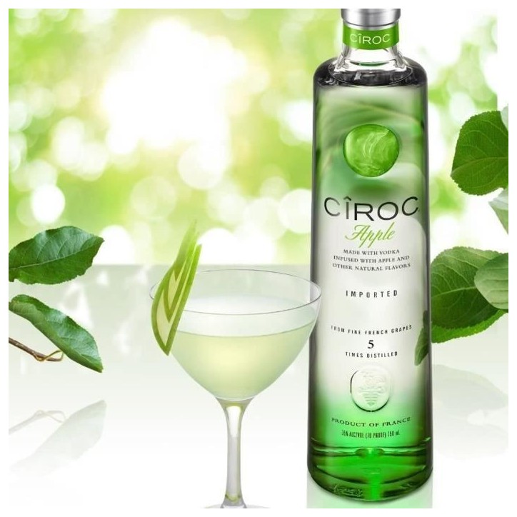 Ciroc Pomme - Vodka Aromatisée - 37.5% - 70cl