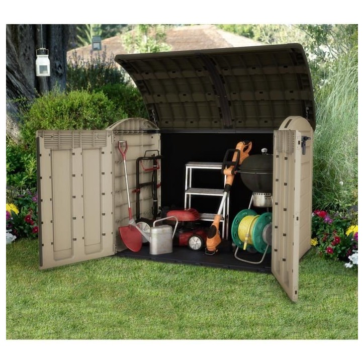 Keter Coffre de rangement KETER Store-It-out Ultra, coffre de jardin résistant aux intempéries, Beige - 2000L - 177x113x134 cm Keter Coffre de rangement KETER Store-It-out Ultra, coffre de jardin résistant aux intempéries, Beige - 2000L - 177x113x134 cm