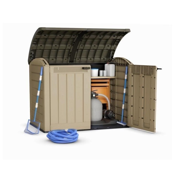 Keter Coffre de rangement KETER Store-It-out Ultra, coffre de jardin résistant aux intempéries, Beige - 2000L - 177x113x134 cm Keter Coffre de rangement KETER Store-It-out Ultra, coffre de jardin résistant aux intempéries, Beige - 2000L - 177x113x134 cm