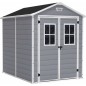 Abri de jardin 4,4 m² avec plancher KETER en résine Premium 86 Gris