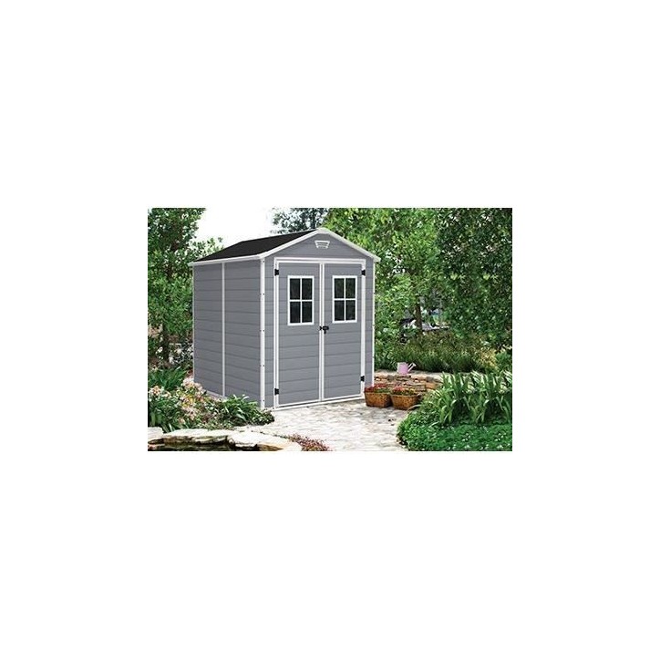 Abri de jardin 4,4 m² avec plancher KETER en résine Premium 86 Gris Abri de jardin 4,4 m² avec plancher KETER en résine Premium 86 Gris