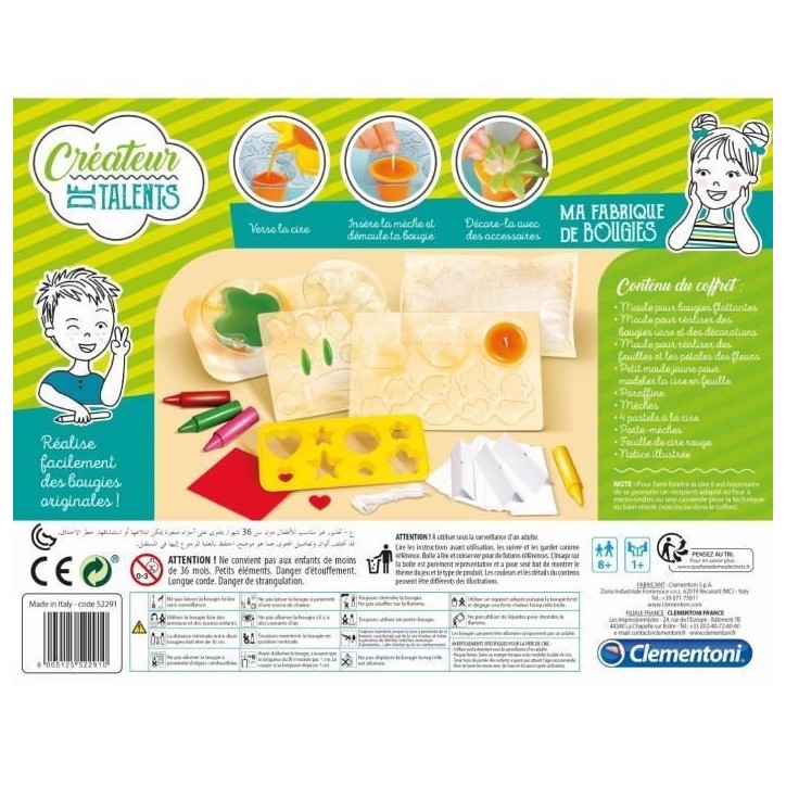 Clementoni - Créateur de Talents - Ma fabrique a bougies Clementoni - Créateur de Talents - Ma fabrique a bougies