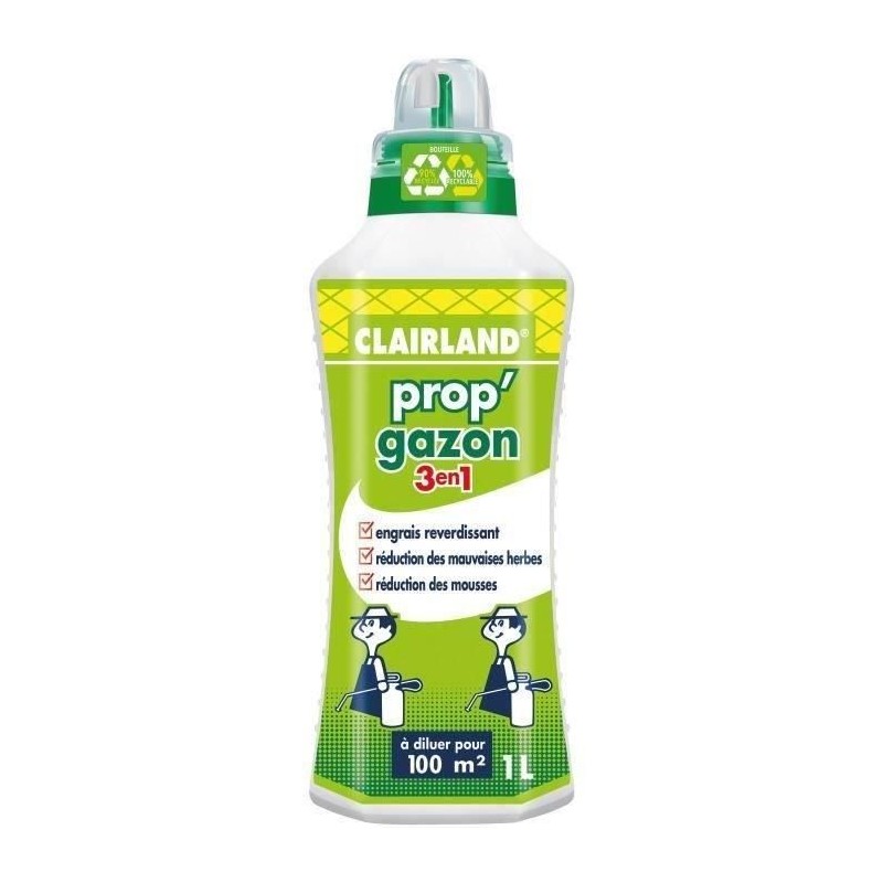 CLAIRLAND Engrais Gazon liquide PROP'GAZON 3 en 1 - concentré 1 L CLAIRLAND Engrais Gazon liquide PROP'GAZON 3 en 1 - concentré 1 L