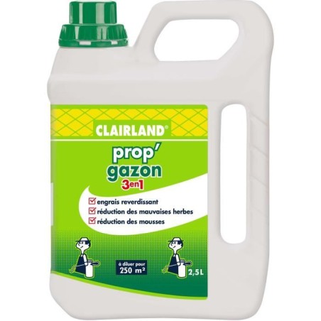Engrais gazon Liquide - CLAIRLAND - Prop'Gazon - 3 en 1 - Concentré -