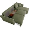 Canapé d'angle convertible réversible - 3 / 4 places - CLAUDIUS - Ti