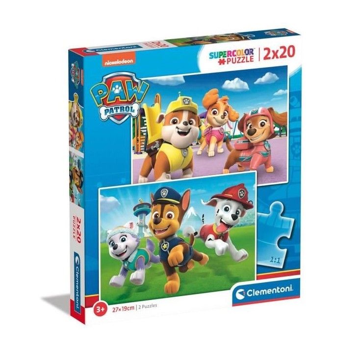 Puzzle 2 x 20 pieces : Pat' Patrouille (Paw Patrol)