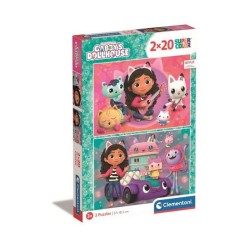Puzzle - CLEMENTONI - Gabby s Dollhouse - 2 x 20 pieces - Pour enfants