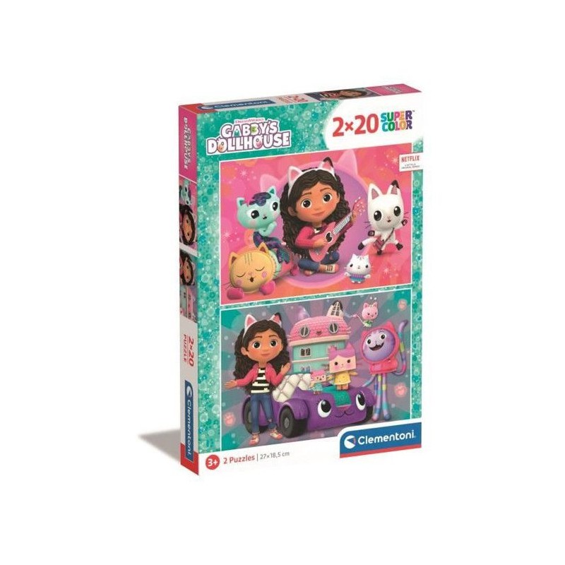 Puzzle - CLEMENTONI - Gabby s Dollhouse - 2 x 20 pieces - Pour enfants