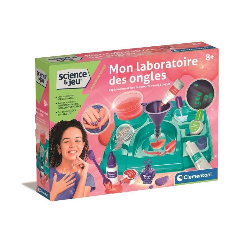 Vernis a ongle - CLEMENTONI - Mon Laboratoire Des Ongles - Coffret sci Vernis a ongle - CLEMENTONI - Mon Laboratoire Des Ongles - Coffret sci