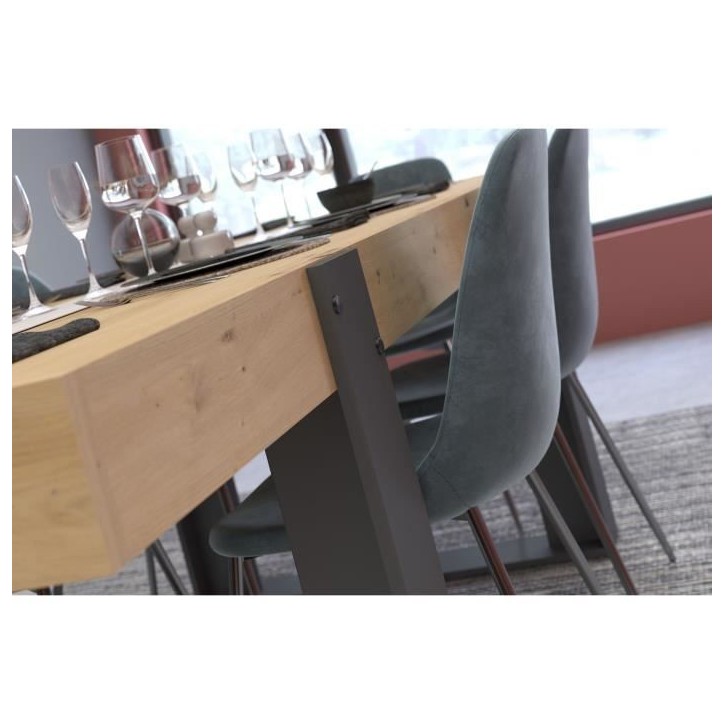 Ensemble enfilade + table LOFT - PARISOT - Chene Artisan et gris - 3 portes - 8 personnes Ensemble enfilade + table LOFT - PARISOT - Chene Artisan et gris - 3 portes - 8 personnes
