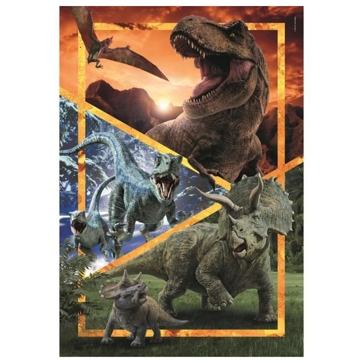 CLEMENTONI Puzzle 104 pieces Jurassic World Super Color, Des 6 ans CLEMENTONI Puzzle 104 pieces Jurassic World Super Color, Des 6 ans
