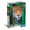 Puzzle 500 pieces + poster : Jaguar dans la jungle