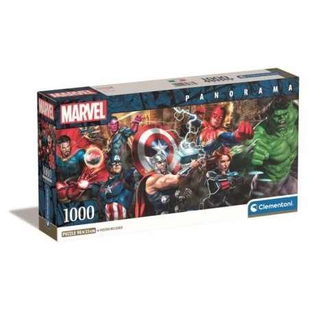 Puzzle Panorama 1000 pieces - CLEMENTONI - MARVEL - Poster inclus - Mu
