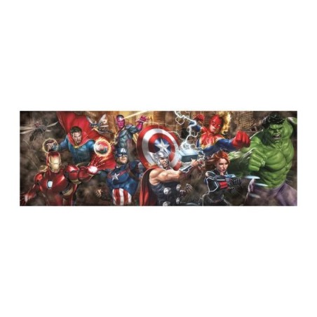 Puzzle Panorama 1000 pieces - CLEMENTONI - MARVEL - Poster inclus - Multicolore - Pour adultes