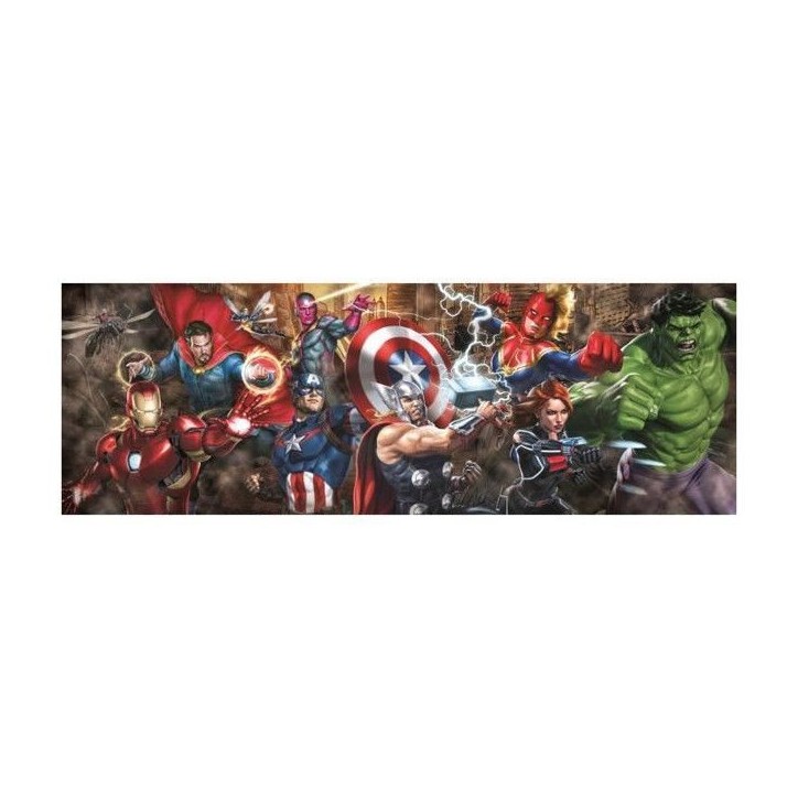 Puzzle Panorama 1000 pieces - CLEMENTONI - MARVEL - Poster inclus - Multicolore - Pour adultes Puzzle Panorama 1000 pieces - CLEMENTONI - MARVEL - Poster inclus - Multicolore - Pour adultes