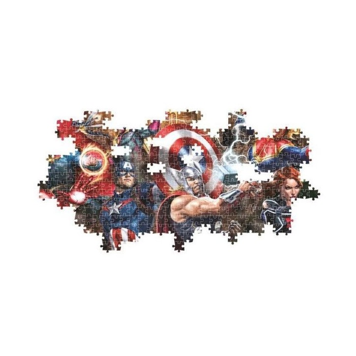 Puzzle Panorama 1000 pieces - CLEMENTONI - MARVEL - Poster inclus - Multicolore - Pour adultes Puzzle Panorama 1000 pieces - CLEMENTONI - MARVEL - Poster inclus - Multicolore - Pour adultes