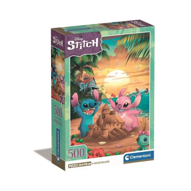 Puzzle 500 pieces Stitch compact, Pour enfants a partir de 3 ans, Them