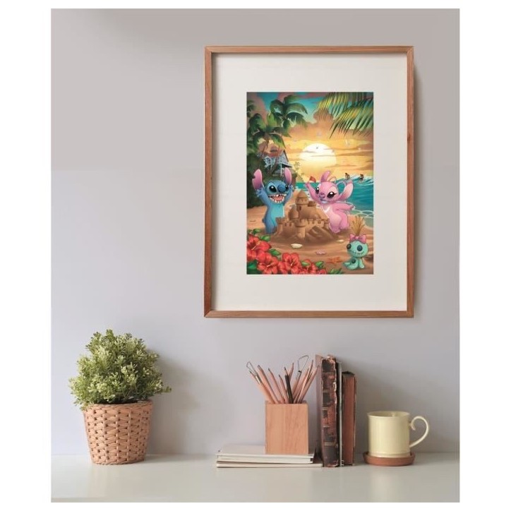 Puzzle 500 pieces Stitch compact, Pour enfants a partir de 3 ans, Theme dessins animés, CLEMENTONI
