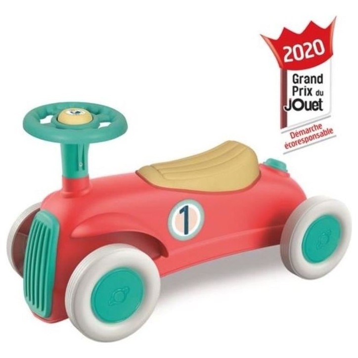 Porteur Baby Clementoni - Ma premiere voiture - 100% recyclé - Roues directrices et klaxon Porteur Baby Clementoni - Ma premiere voiture - 100% recyclé - Roues directrices et klaxon