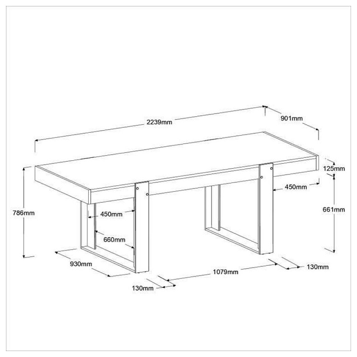 Ensemble enfilade + table LOFT - PARISOT - Chene Artisan et gris - 3 portes - 8 personnes Ensemble enfilade + table LOFT - PARISOT - Chene Artisan et gris - 3 portes - 8 personnes